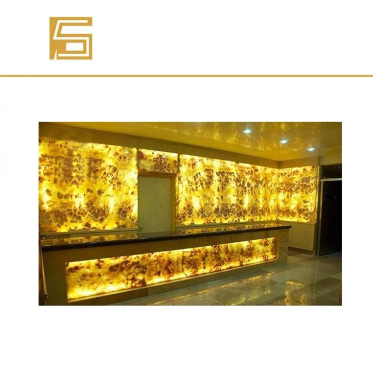 Led Lighted Translucent Marble Bar